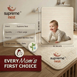 Supremenest Waterproof Cotton Bedwetting Sheet | Reusable Quick Dry Absorbent Bed Pad with TPU Layer | Machine Washable Bed Protector for Baby, Adult, Elderly & Pets, 47 X 40 Inch, photo 4