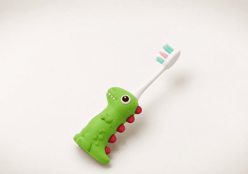 Green Dinosaur Baby Toothbrush